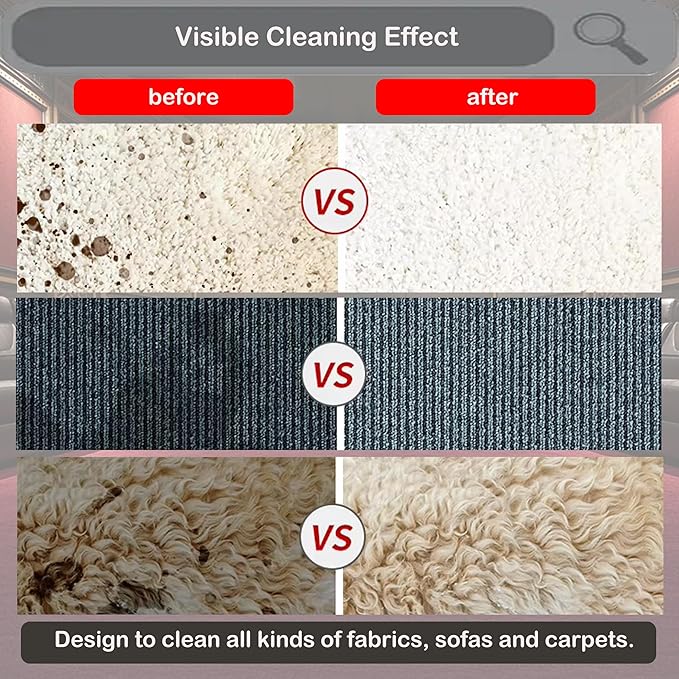 INTSUPERMAI Commercial Carpet Cleaning Machine Carpet Extractor Cleaner 3-in-1 Dry/Wet Cleaner Sofa Curtain Floor Cleaning Machine 70L Tank 110V