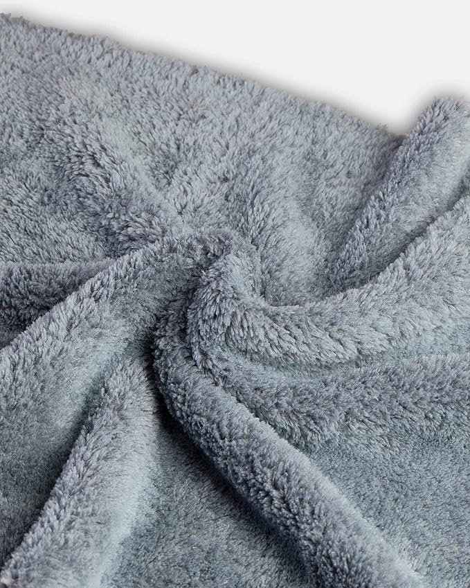 Adam's Borderless Grey Microfiber Towel (2pk) - Premium Ultra Soft Car Detailng Towel Cloths, 480gsm - Safe for Car Wash, Home Cleaning & Pet Drying Cloths (16 Inch x 16 Inch)