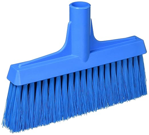 Vikan 31043 Broom,Lobby,Soft/Stiff,10.25",PP/PET,Blue
