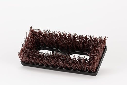 Carlisle FoodService Products 36531027 Swivel Scrub Plastic Block Power Scrub Floor Brush, Nylon Grit Bristles, 8" Length x 3-1/2" Width, 15/16" Bristle Trim, Rust (Pack of 12)