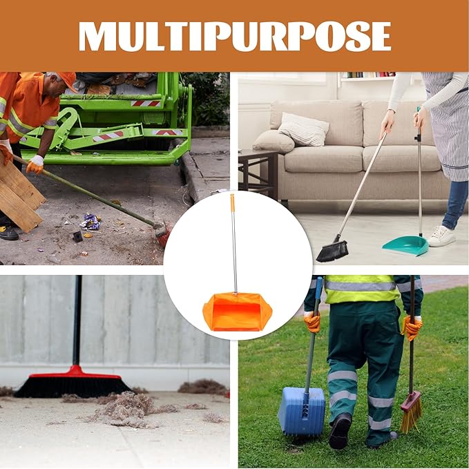 Windproof Trash Grabber with Clamp and Dustpan 33.07X20.07X12.20In Outdoor Indoor Garbage Pickup Tool with Durable Dustpan for Efficient Waste Collection