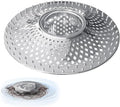 Tub Drain Protector Drain Hair Catcher,Stainless Steel Bathtub Shower Drain Hair Stopper Strainer Trap for Wash Basin Shower Bathroom Kitchen Sink to Catch Hair Debri and Foreign Objects Easil