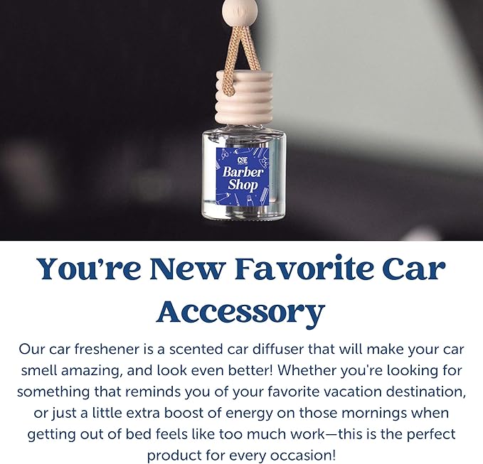 C&E Craft Co Hanging Car Air Freshener Diffuser 2 Pack, Long Lasting Fragrance Oil Car Freshener, Glass Bottle Auto Air Freshener, Made in USA (Jasmine Rouge)