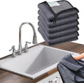 Shiny Cleaning Cloths,3pcs Shiny Drying Towels,Shower Doors Drying Towels,12 * 10in Streak Free Glass Window Car Mirror Super Absorben Microfiber Cleaning Cloths(5pcs grey12*10”)