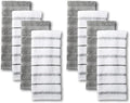KitchenAid Albany Kitchen Towel Set,Grey/White,16"x26",4 Count (Pack of 2)