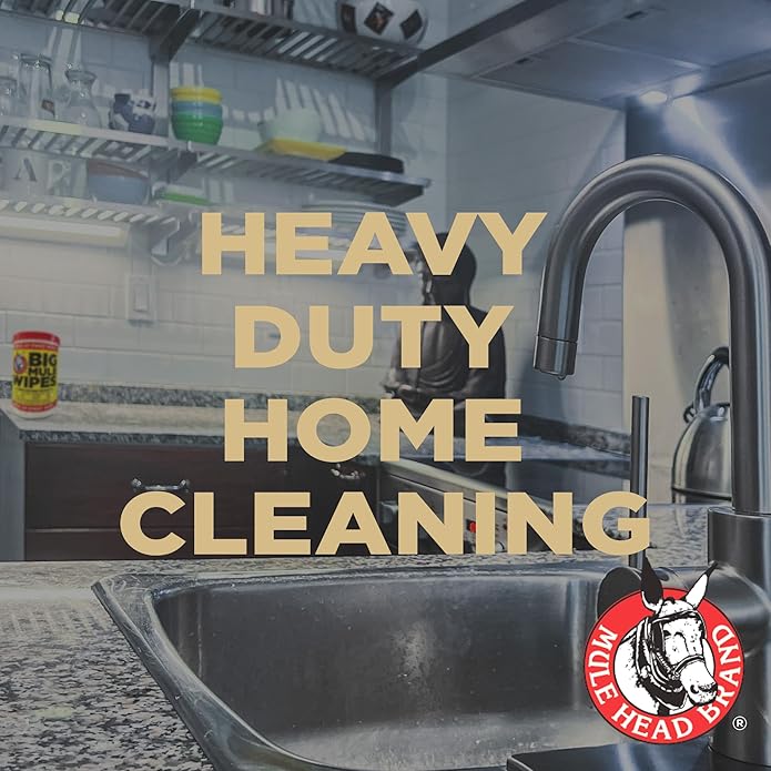 XL Heavy-Duty Cleaning Wipes – All-Purpose Wipes for Garage, Grease, Ink, Paint & More – Safe for Hands, Home Cleaning, Car Interiors, Indoor and Outdoor Surfaces