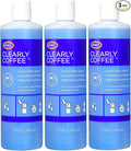 Urnex Clearly Coffee Pot Cleaner - 3 Pack - Made in the USA - French Press Liquid Cleaner for Glass Bowls Airpots Satellite Brewers and Thermal Servers Removes Coffee Oils