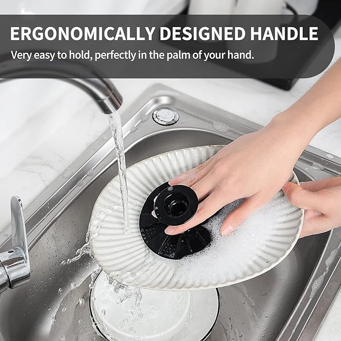Silicone Sponge, BEAUTAIL Non-Scratch Scrub Sponges for Washing Dishes, Kitchen Fruit Vegetable Cleaning Brush, Long Lasting and Reusable Dishwashing Scrubber, Suction Up Hang Designed, 1 Pack, Black