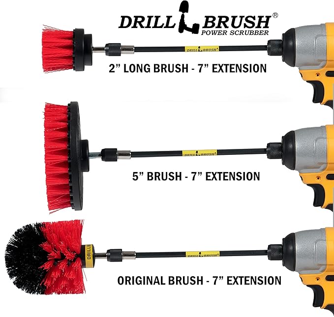 Outdoor Stiff Bristle Brush - Bird Bath Cleaning Brushes - Garden Statues Cleaning Tools - Outdoor Water Fountain Brush - Headstone Restoration Brush Kit - Granite Cleaner - Concrete Stain Remover