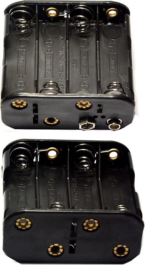 3 Pcs 8 x 1.5V (12V) AA Battery Holder Leads with 3 Pcs I Fonts Clip Connector Plastic Housing Two Layers Battery Case