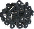 50pcs Abrasive Buffing Polishing Wheel Set for Rotary Tool with 3mm Shaft,Mini scouring pad Brush Polishing kit, Removal of Rust,Deburring on Metal Surface (grit 400 Black 50pcs)