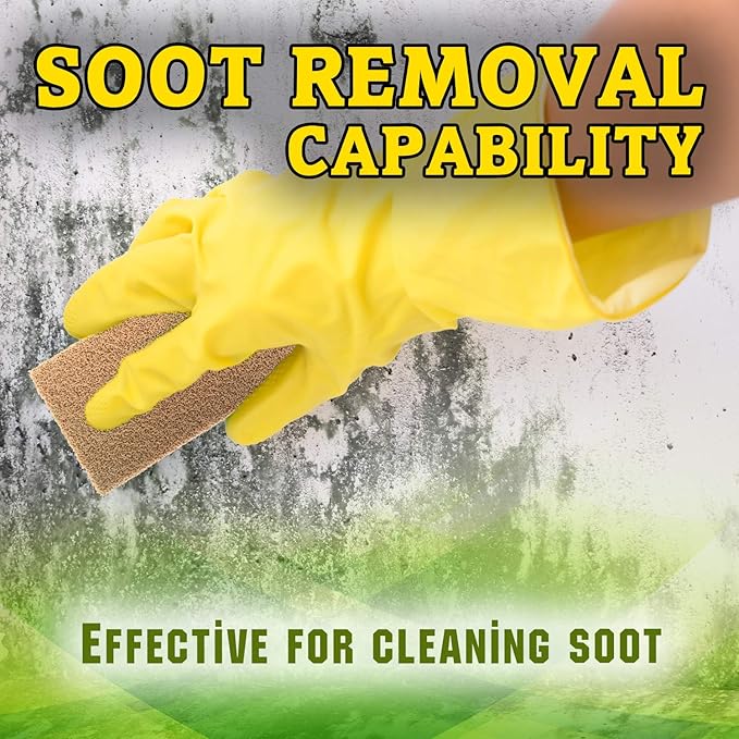 Dry Cleaning Soot Eraser Sponge - (4-Pack) Smoke, Soot, Dust and Dirt Remover