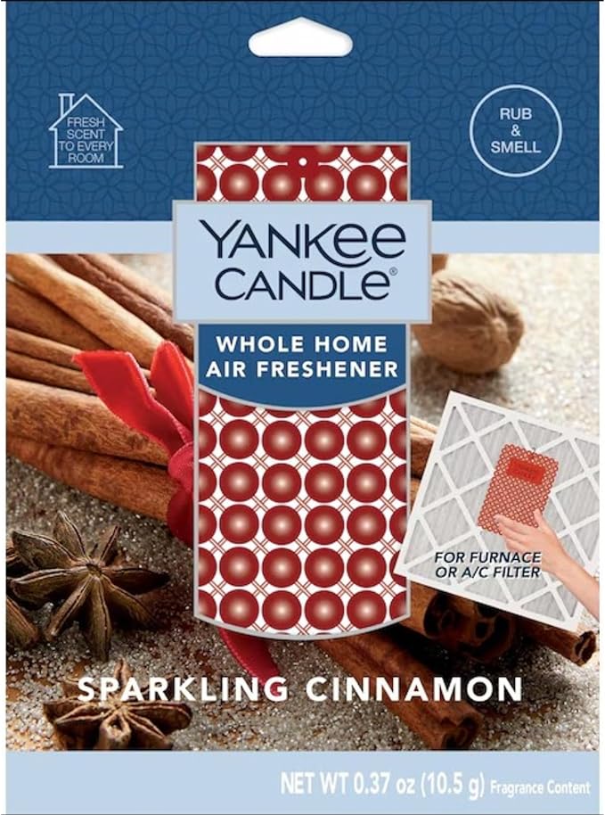 Yankee Candle Whole Home Air Freshener Variety Pack (Apple Pumpkin, Balsam Cedar, Sparkling Cinnamon, & Macintosh) (1ea / Pack of 4)