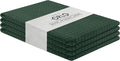 Olive Green Waffle Kitchen Towels, 16"x26", Durable, Soft, Absorbent, 100% Cotton, Fast Drying, Reusable, Machine Washable, Ideal for Cleaning, Multipurpose Towels, 4 Pack