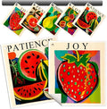Swedish Dishcloths for Kitchen - 5 Pack Reusable Dish Cloths for Washing Dishes Absorbent Cute Funny Kitchen Towels Cleaning Sponge, Colorful Fruits