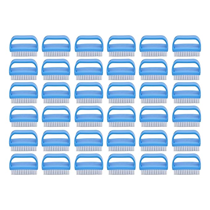 Superio Nail Scrubber Brush - All-Purpose Stiff Cleaning Brush for Fingernails, Toe, Foot & Hands - 24 Pack