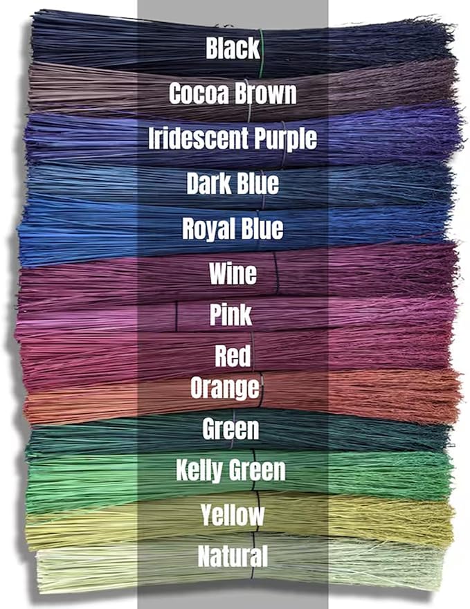 Broomcorn 16" 1/2 lb Bundles, Rainbow Broom Corn, Broom Straw, Broom Corn for Broom Making, Broom Grass hurl, Broom Corn, Kitchen Witch Crafts and Florals (Natural)