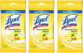 Lysol Disinfecting Wipes To-Go Pack, Lemon Scent, 15 Count (Pack of 3)