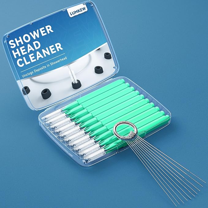 Shower Head Cleaner Tools, Multiple-Size Shower Head Cleaning Brush Picks for Showerhead Small Hole Nozzle, Green