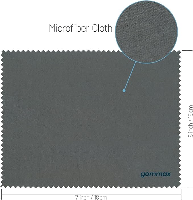 6 Pack 6" X 7" Microfiber Cleaning Cloth for Lens, Eyeglasses, Smartphones, Cameras Electronics, and Delicate Surfaces. Lint-Free, Soft and Dry Surface Cleaner Wipe Cloth
