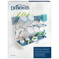 Dr. Brown's Drying Tower, Stand-Up Drying Rack, Countertop Baby Bottle Drying with Organized Storage for Baby Essentials, Space Saving Vertical Rack, Blue