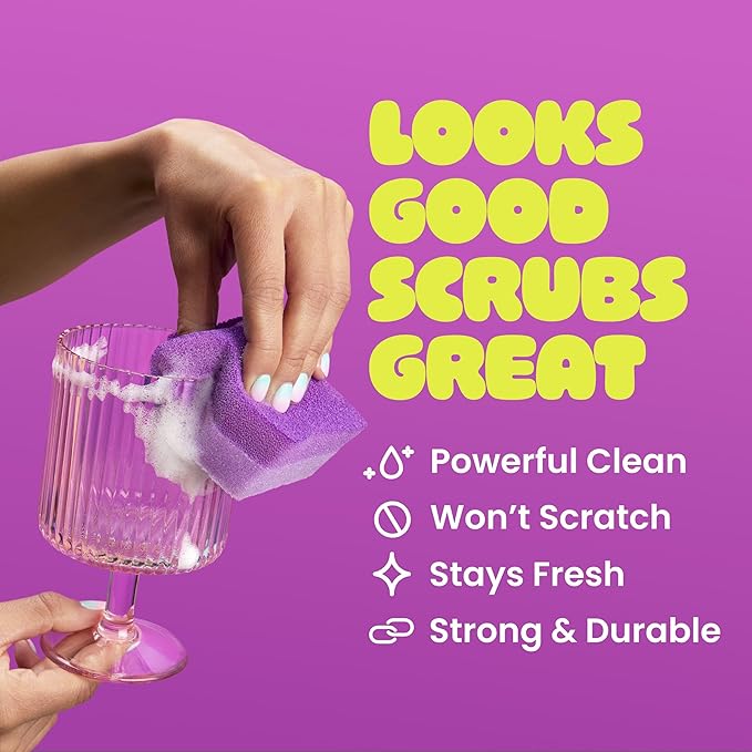 Brite by Scotch-Brite Scrub & Wipe Scrubber, 6 Pack of Scrubbers