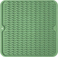 Silicone Dish Drying Mat for Multiple Usage, Easy clean, Eco-friendly, Heat-resistant Dish Drainer Mat for Kitchen Counter,Sink,Refrigerator or Drawer liner (12" x 12", Dark Green)
