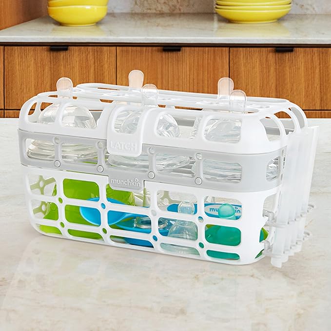 Munchkin Dishwasher Basket, High Capacity | 2 Pack | Grey