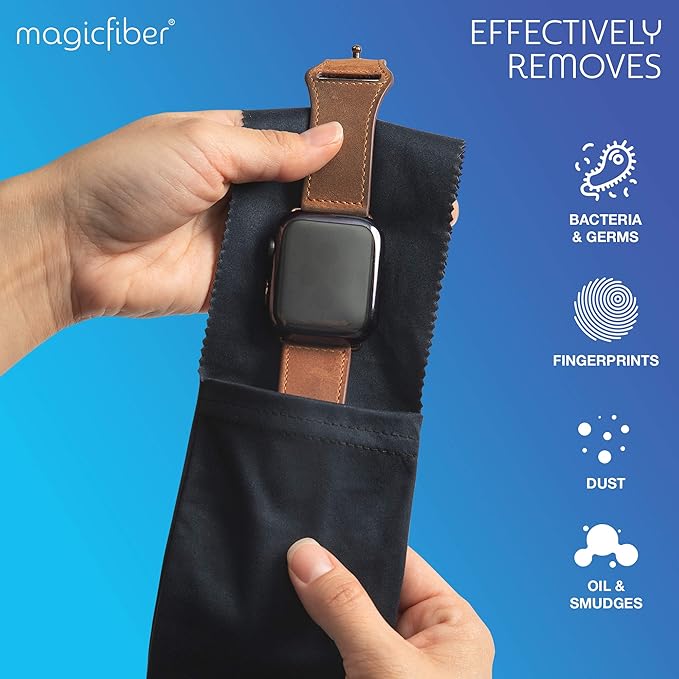 MagicFiber Ultra-Soft Microfiber Glasses & Sunglasses Pouch Case (4 Color Pack) Slim Eyeglass & Sunglass Sleeve with Built‑in Cleaning Cloth, Eye Glass & Sun Glass Wrap for Eyewear, Phone, Men, Women