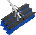 SPARTA Sweep Complete Floor Sweep with Squeegee for Catering, Buffets, Restaurants, Stainless Steel, 24 Inches, Blue (Pack of 3)