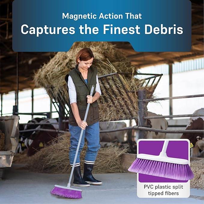 The Original Soft Sweep Magnetic Action Broom 4 Assorted Color Brooms per Case