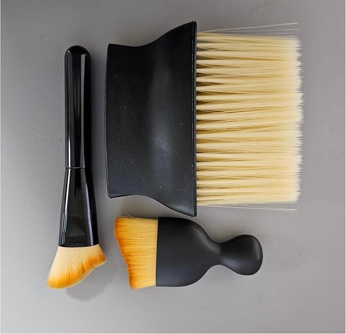 BE:Trend URBAN CAR Multi-Purpose Cleaning Brush Set – 3-Piece Detailing Kit for Cars, Miniature Models, and Figurines | Soft Bristles, Ergonomic Handle, Durable & Eco-Friendly Design