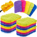Zubebe 40 Pcs Duster Refill Reusable Fleece Duster Refills Feather Flat Dusters Multi Surface Washable Cleaning Pads Tools for Home, Blinds, Car, Pet, Furniture, Fans (Dark Color)