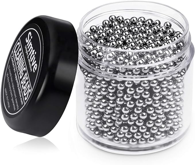 Simtive 1500 PCS Decanter Cleaning Beads, Cleaner for Wine Decanter, Carafe and Vase, 304 Stainless Steel Cleaning balls