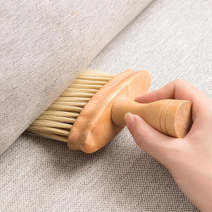Keyboard Cleaning Brush, Double Sided Ultra Soft Dusting Brush for Piano Guitar Laptop Synthesizers, Wooden Handle Universal Instrument Brush