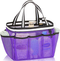 XL Mesh Shower Caddy Portable Shower Bag for College Dorm Camping Travel Gym(Purple)
