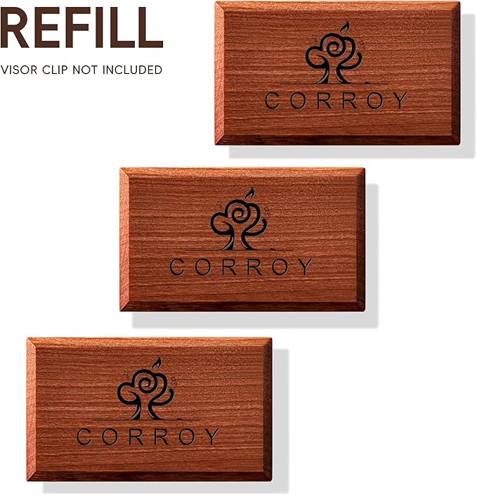 Car Air Freshener Natural Essential Oil Scent, Odor Eliminator and Purifier, Vent Clip Air Freshener for Car (Refill - 3 Pack - Warm Getaway)