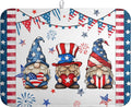 4th of July Gnomes Dish Drying Mat Patriotic Gnome Large Kitchen Mat Dish Drying Pad Absorbent Dish Dryer Mat for Kitchen Countertops Microfiber Drainer Pad Dish Drying Rack Mat (18x24 in)