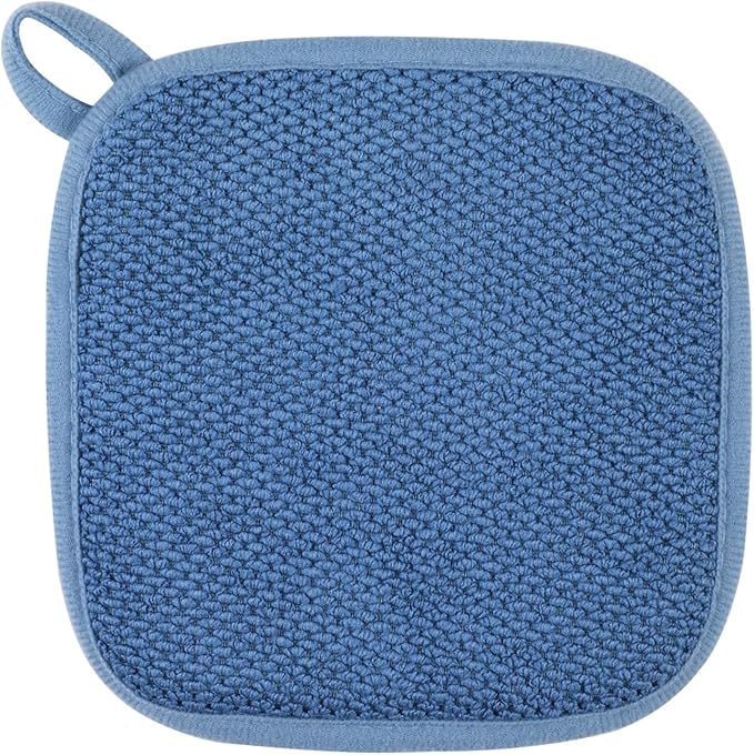 Microfiber Dish Drying Mat, Super Absorbent Kitchen Dish Drying Pad, Reversible for Countertop, 7*7 inch Blue