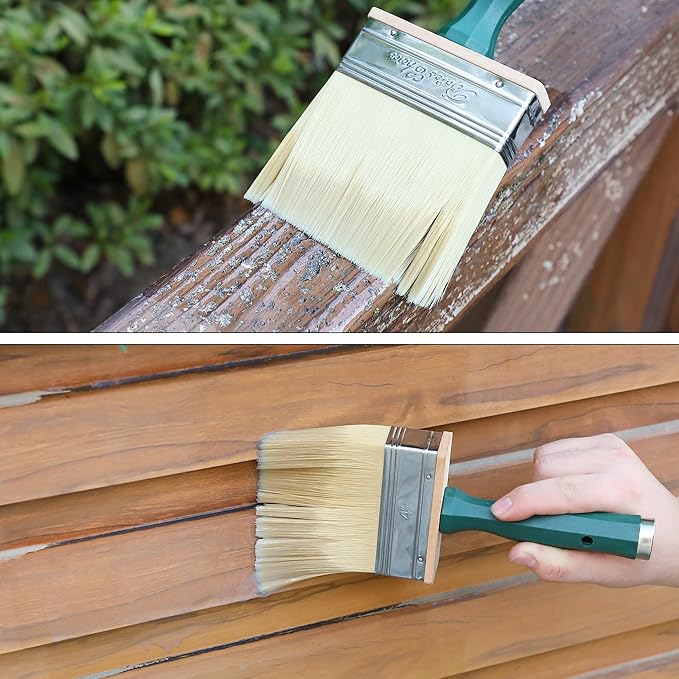 Bates- Deck Stain Brush, 5 Inch, Stain Brushes for Wood, Deck Brush, Large Paint Brushes