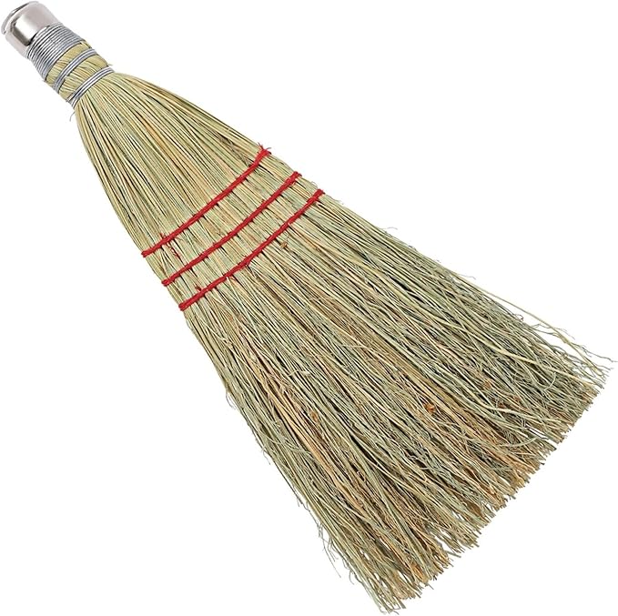 Genuine Joe Whisk Broom, Metal Hang Ring, Natural, 12 Count