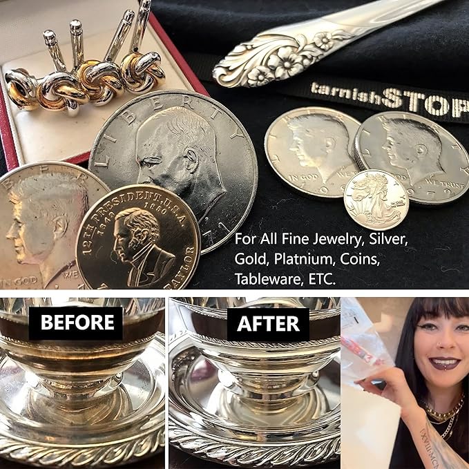 TarnishSTOP | USA Made | Gigantic 28"x14" Polishing Cloth | 100% Cotton, Eco-Friendly, Unscented | for Silver, Gold, Platinum, Coins & Jewelry