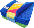 24-Pack Reusable, Scrub Dish Cloth –Non-Scratch Microfiber Scrubber, Planet-Friendly, Easy Rinsing, Quick Dry, Dishwasher Safe Cloth for Kitchen & Household, 6 x 6 Inch, Blue & Green Assorted