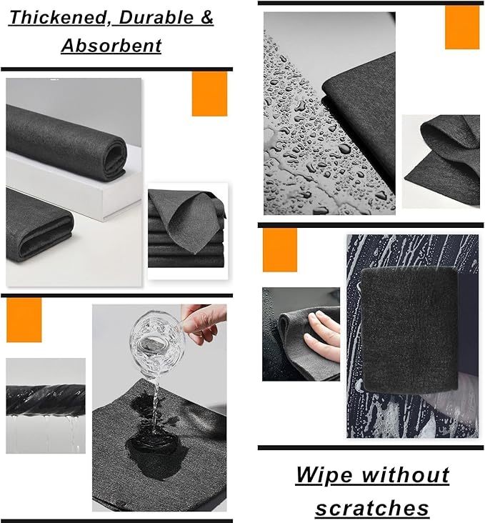 10PCS Thickened Magic Cleaning Cloth, Microfiber Cloth – Reusable, Lint Free, Machine Washable – Applicable to TV/Car/Window Cleaning
