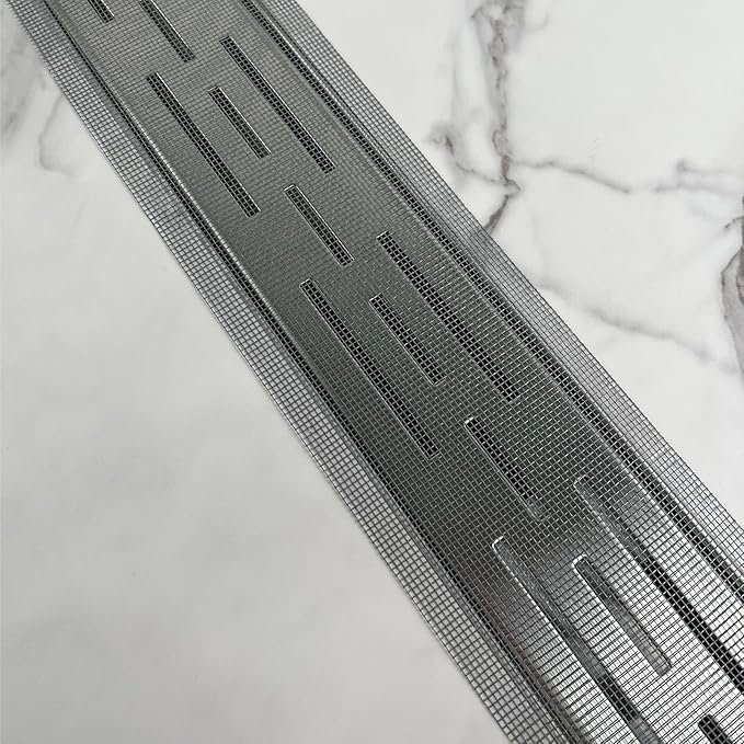 Neodrain 2 PCS Linear Shower Drain Hair Catcher Cutable Disposable Bathroom Drain Sticker，3.54”x32.8FT