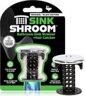SinkShroom Chrome Edition Revolutionary Bathroom Sink Drain Protector Hair Catcher, Strainer, Snare, Black