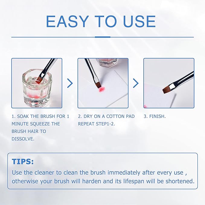Nail Brush Cleaner for Acrylic Nail Brush Cleaner Acrylic Painting Quickly Cleaning Nail Art Liner Salon At Home