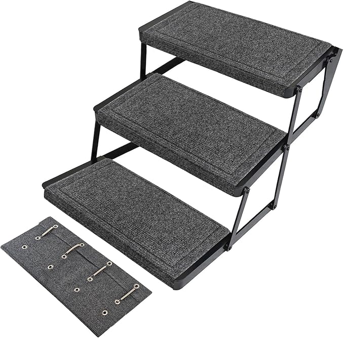OKBA RV Step Covers,23" Wide Camper Step Cover for 8-11" Deep Stairs - 4 Pack Gray RV Stair Covers to Keep Camper Clean