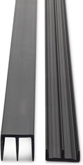 Randall Manufacturing 1/4" Plastic Sliding Door Track (Black, 4 FT Long)