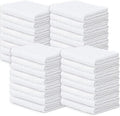 Looperry White Terry Cloth Rags (32 Pack) 16"x19" Inches Ribbed - Lint Free Dish Cloth Multipurpose Cleaning Rags for Housekeeping, Car Wash. Absorbent & Reusable Bar Mop Towels for Kitchen Cotton
